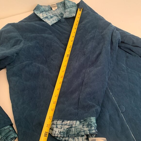 NWT Christine Thomson Modern Quilted Shirt Jacket Dark Teal Plus Size 2X - Picture 10 of 16